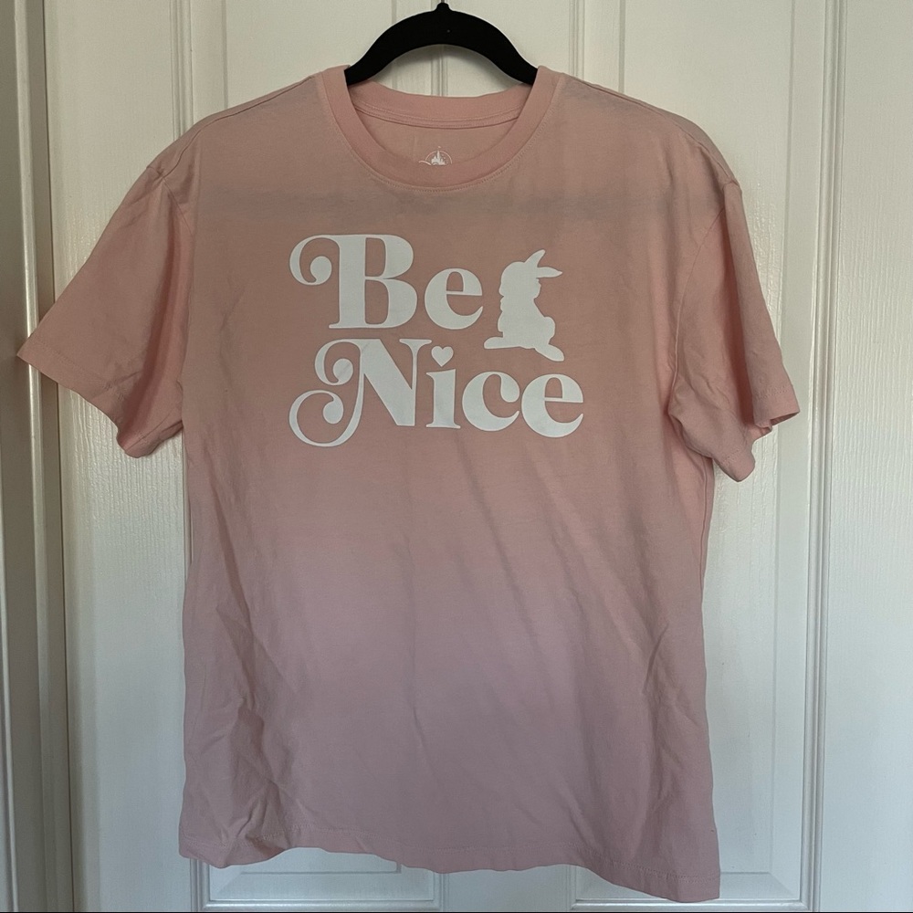 NWOT Disney Be Nice Thumper Pink T-Shirt Size Small